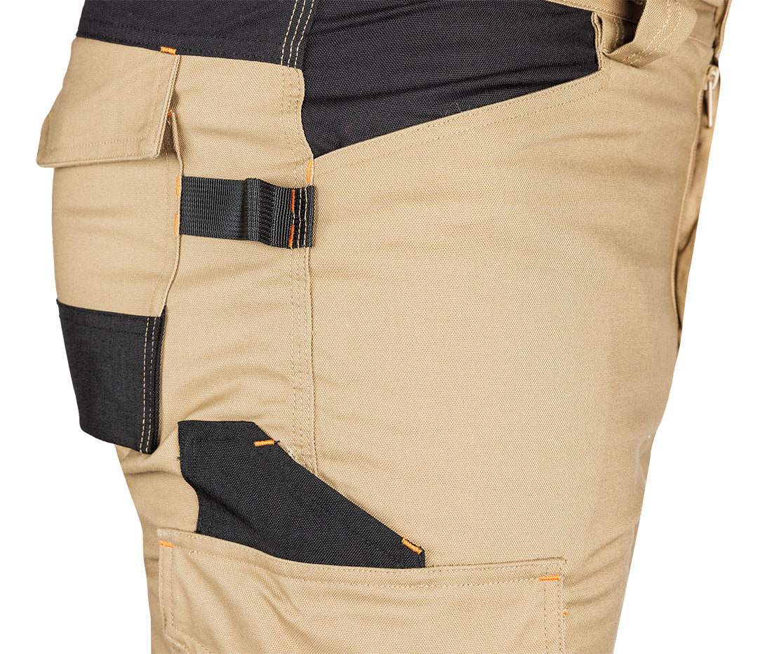 Pracovné nohavice Mix&Match, plátno, výstuhy Cordura, béžová a čierna, veľkosť S od NEO TOOLS nájdeš na naravis.sk