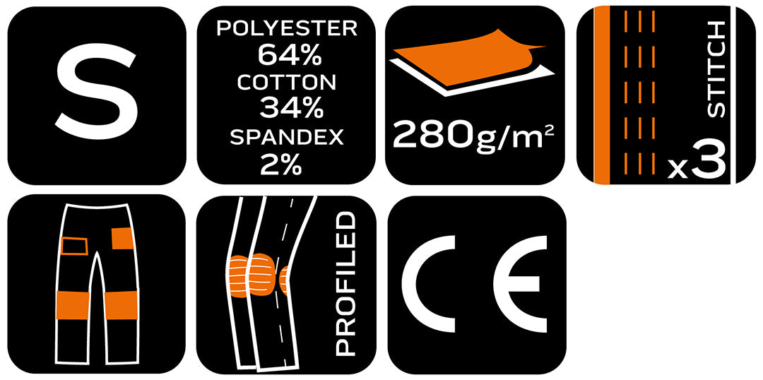 Pracovné nohavice Mix&Match, plátno, výstuhy Cordura, béžová a čierna, veľkosť S od NEO TOOLS nájdeš na naravis.sk