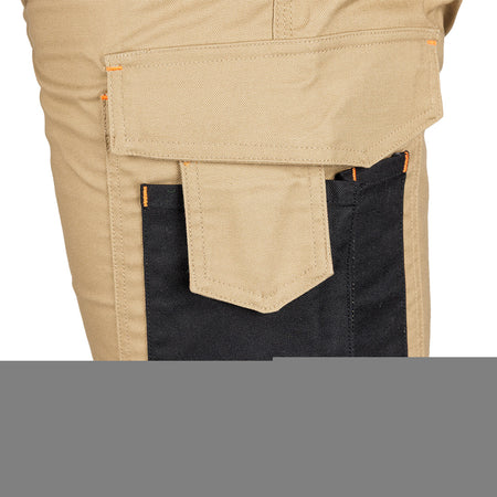 Pracovné nohavice Mix&Match, plátno, výstuhy Cordura, béžová a čierna farba, veľkosť XL od NEO TOOLS nájdeš na naravis.sk