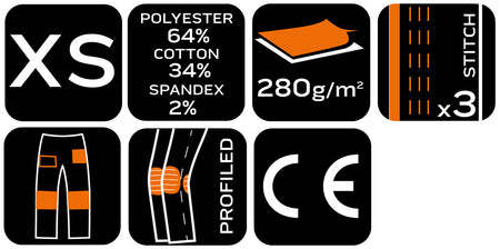 Pracovné nohavice Mix&Match, plátno, výstuhy Cordura, béžová/čierna, veľkosť XS od NEO TOOLS nájdeš na naravis.sk