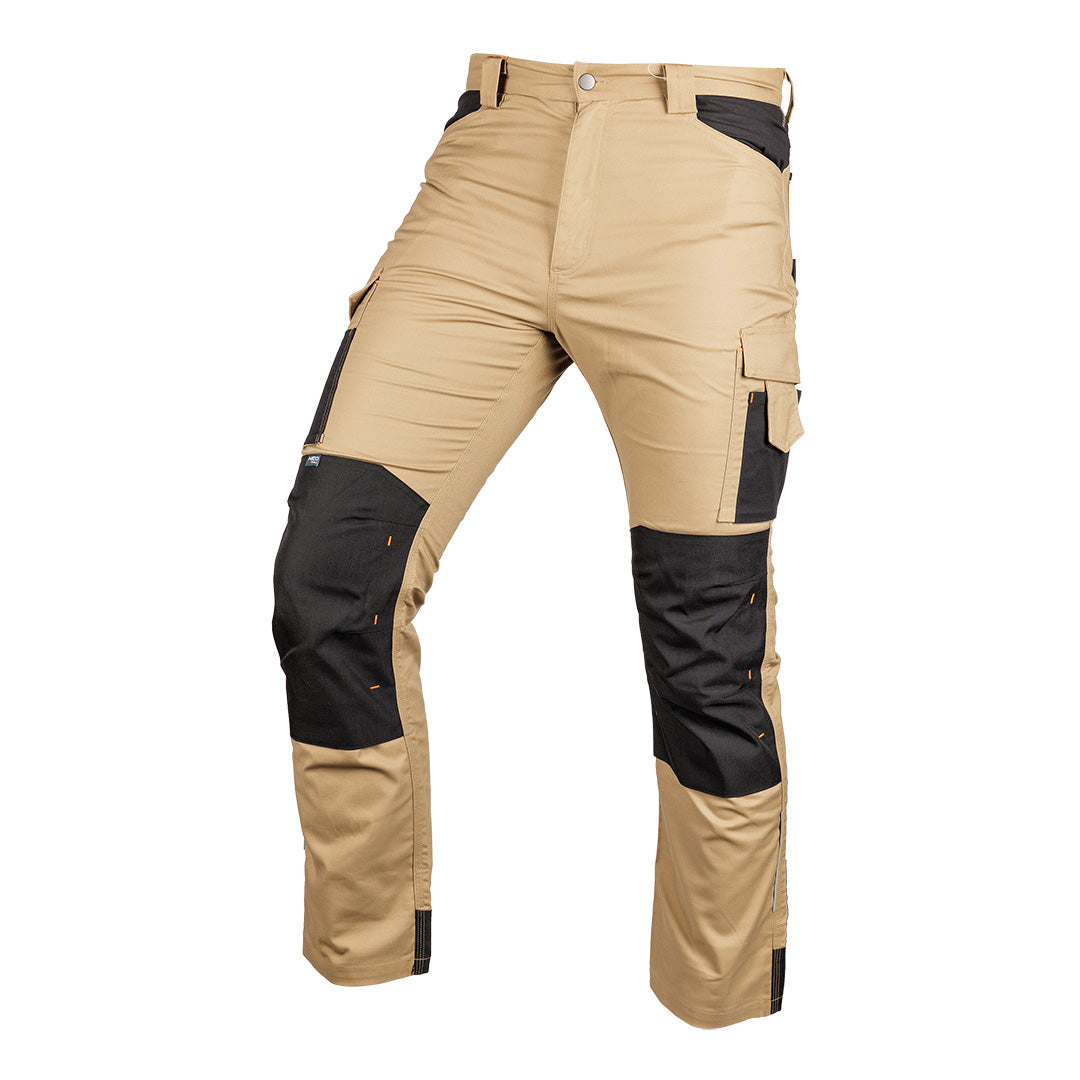 Pracovné nohavice Mix&Match, plátno, výstuhy Cordura, béžová a čierna, veľkosť XXL od NEO TOOLS nájdeš na naravis.sk