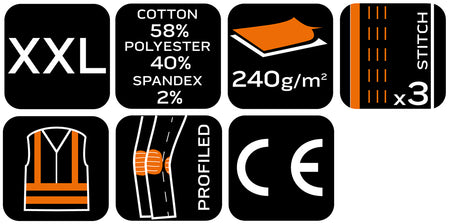 Pracovné nohavice Mix&Match, čierne, veľkosť XXL od NEO TOOLS nájdeš na naravis.sk