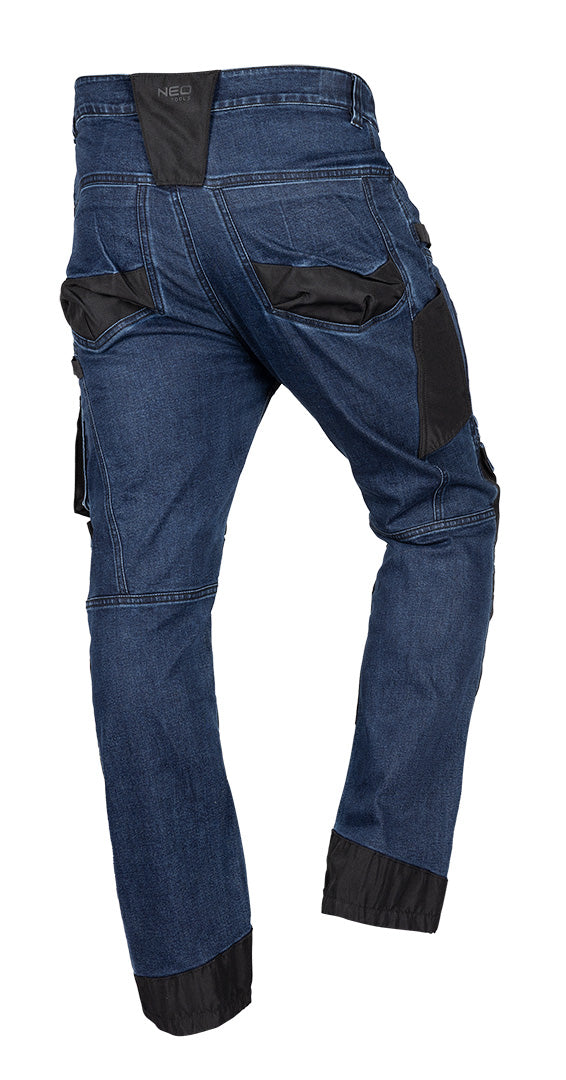 Pracovné nohavice DENIM, Oxfordská výstuž, námornícka modrá, veľkosť S od NEO TOOLS nájdeš na naravis.sk