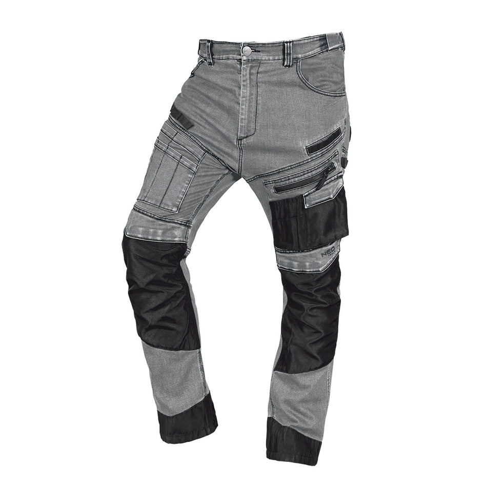 Pracovné nohavice DENIM, Oxfordská výstuž, sivé, veľkosť S od NEO TOOLS nájdeš na naravis.sk