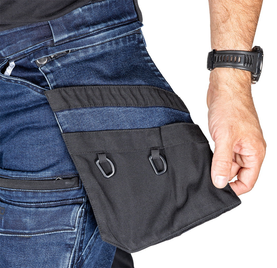 Pracovné nohavice DENIM, výstuž Cordura, odnímateľné vrecká, námornícka modrá, veľkosť M od NEO TOOLS nájdeš na naravis.sk