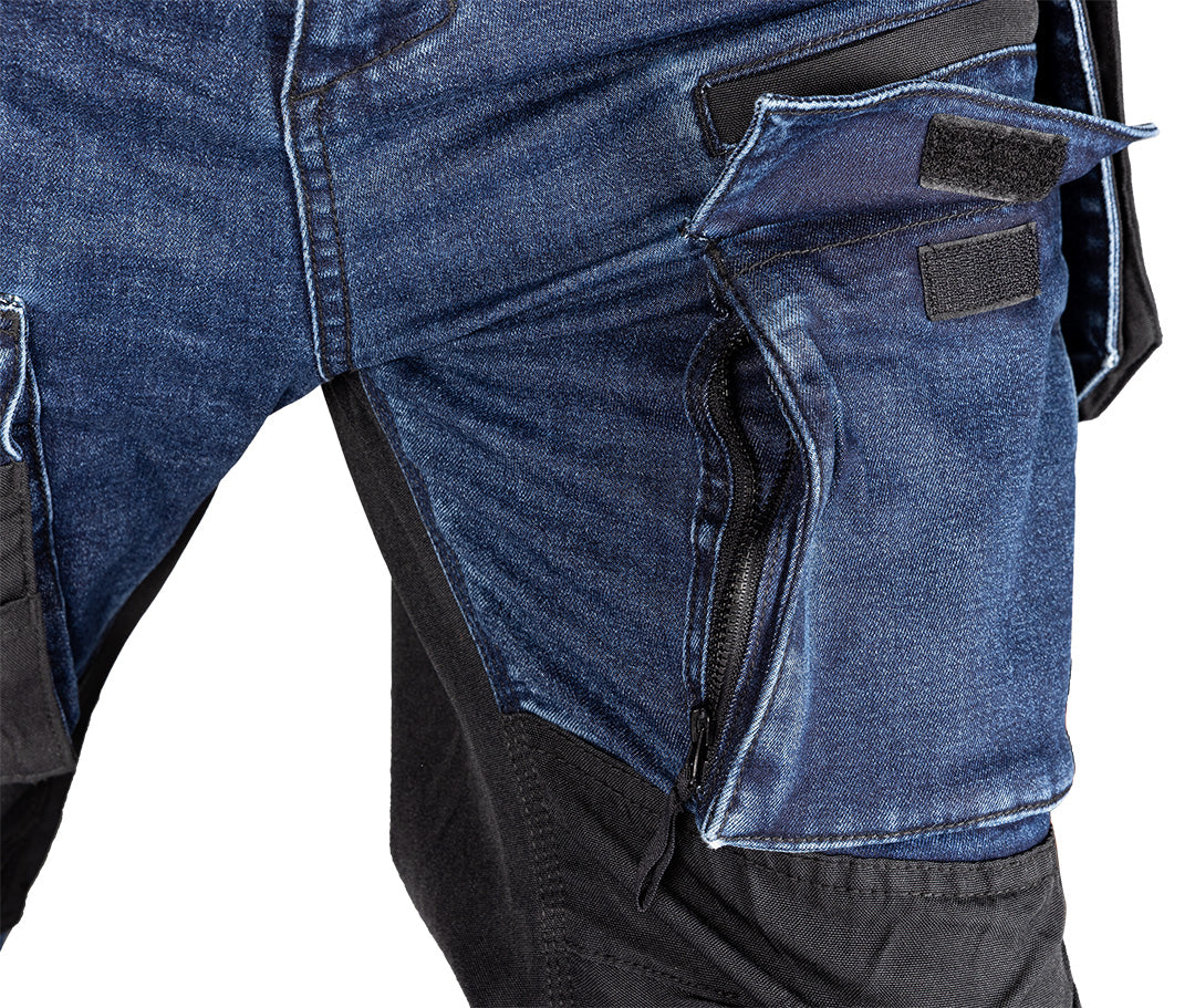 Pracovné nohavice DENIM, výstuž Cordura, odnímateľné vrecká, námornícka modrá, veľkosť XS od NEO TOOLS nájdeš na naravis.sk