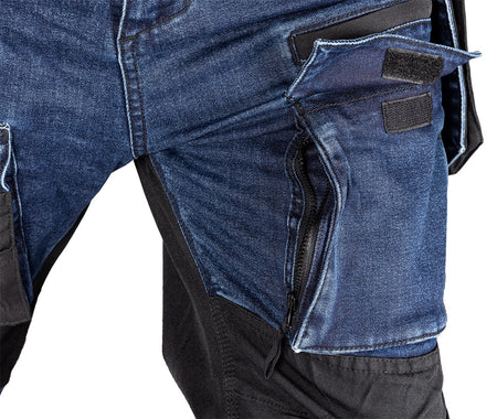 Pracovné nohavice DENIM, výstuž Cordura, odnímateľné vrecká, námornícka modrá, veľkosť XS od NEO TOOLS nájdeš na naravis.sk