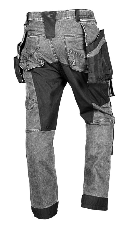 Pracovné nohavice DENIM, zosilnená Cordura, odnímateľné vrecká, sivé, veľkosť XXXL od NEO TOOLS nájdeš na naravis.sk