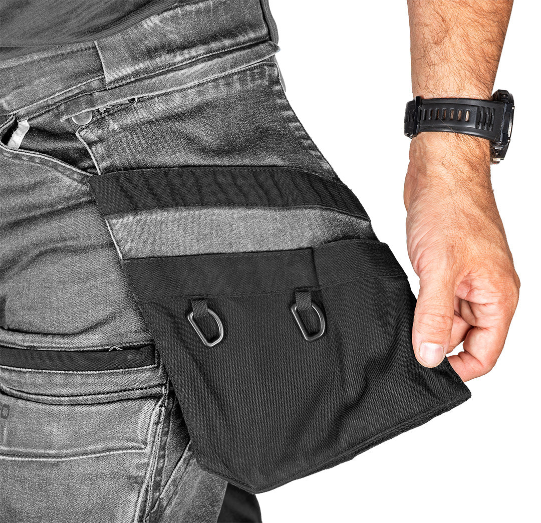 Pracovné nohavice DENIM, zosilnená Cordura, odnímateľné vrecká, sivé, veľkosť XXXL od NEO TOOLS nájdeš na naravis.sk
