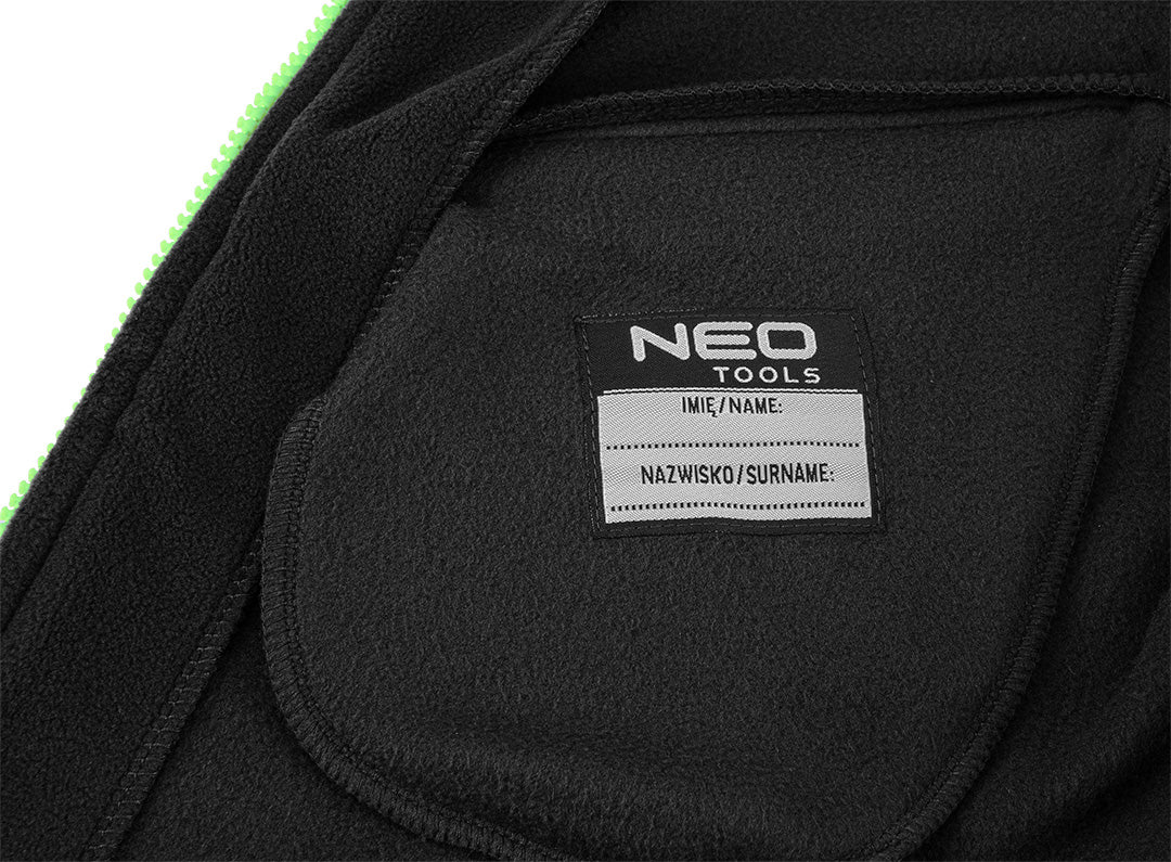 Pracovný fleece PREMIUM, čierny, vystužený Cordurou, veľkosť M od NEO TOOLS nájdeš na naravis.sk