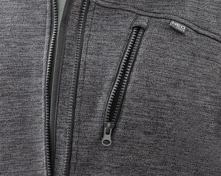 Mikina na zips OUTDOOR, pique, sivá, veľkosť L od NEO TOOLS nájdeš na naravis.sk