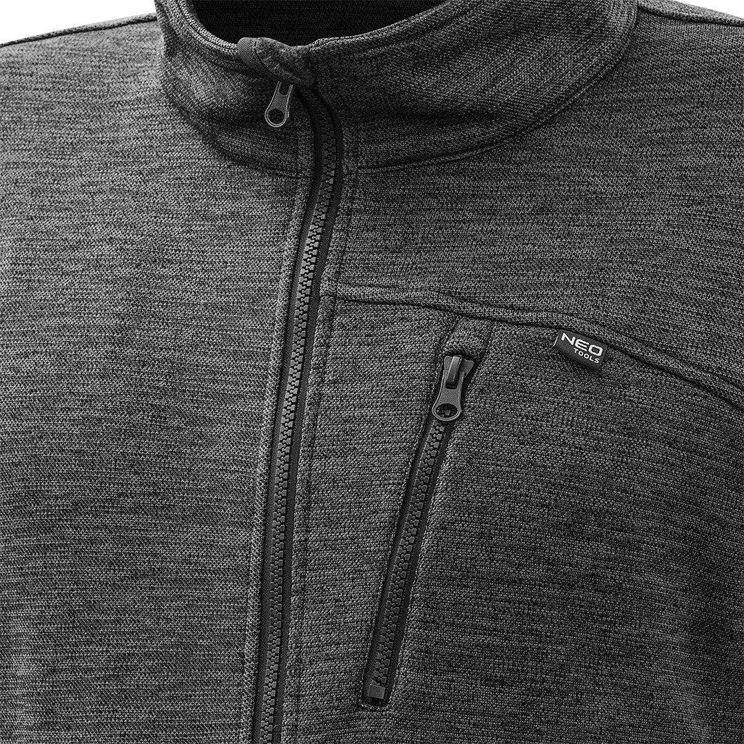 Mikina na zips OUTDOOR, pique, sivá, veľkosť M od NEO TOOLS nájdeš na naravis.sk
