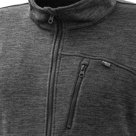 Mikina na zips OUTDOOR, pique, sivá, veľkosť S od NEO TOOLS nájdeš na naravis.sk