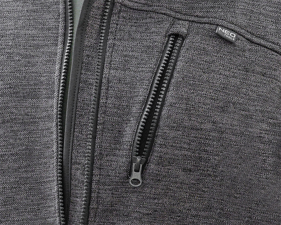 Mikina na zips OUTDOOR, pique, sivá, veľkosť S od NEO TOOLS nájdeš na naravis.sk