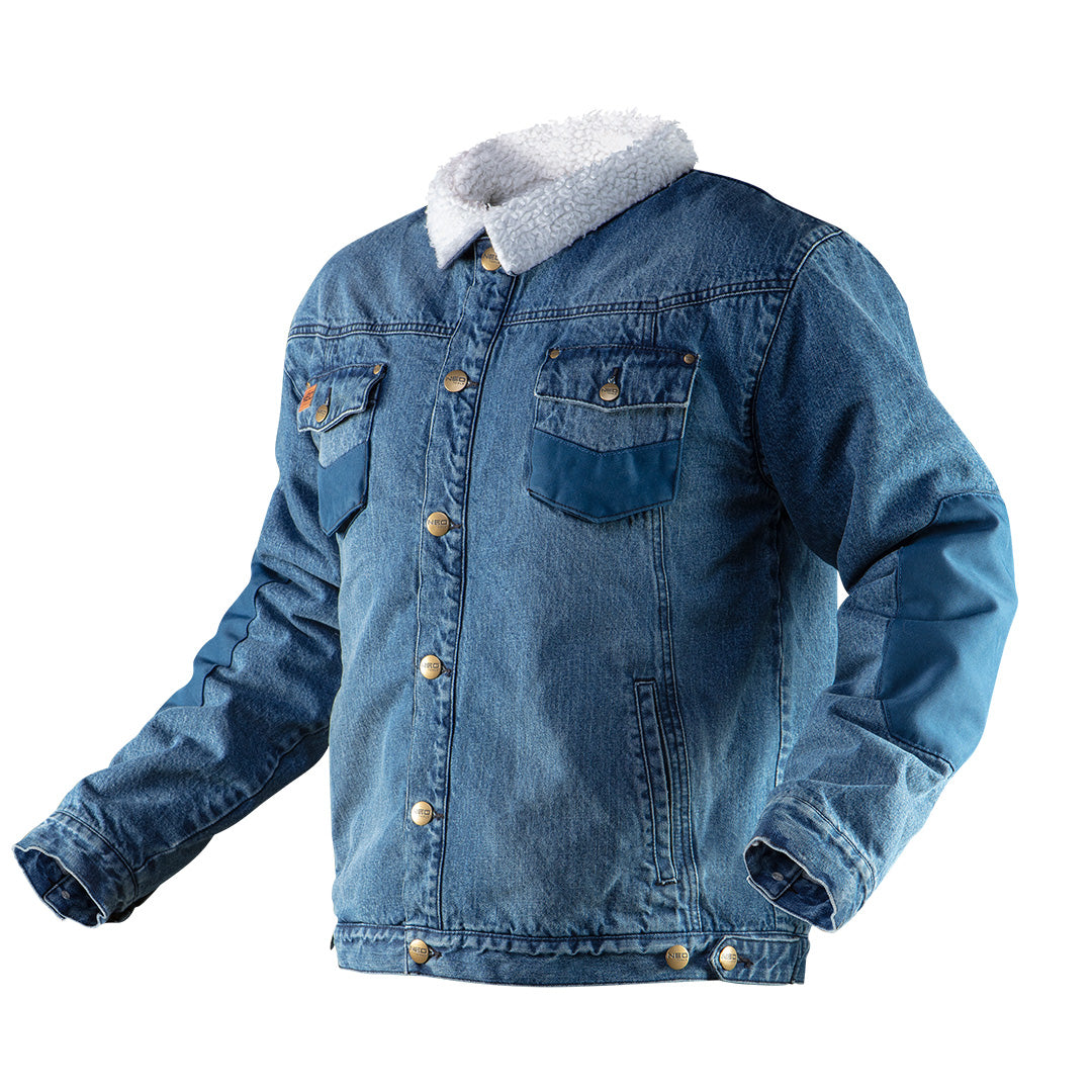 Zateplená džínsová bunda DENIM, veľkosť S od NEO TOOLS nájdeš na naravis.sk