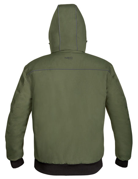 Zateplená bunda s kapucňou OUTDOOR, zelená, veľkosť M od NEO TOOLS nájdeš na naravis.sk