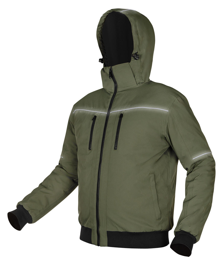 Zateplená bunda s kapucňou OUTDOOR, zelená, veľkosť XL od NEO TOOLS nájdeš na naravis.sk
