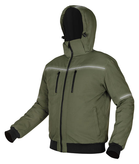 Zateplená bunda s kapucňou OUTDOOR, zelená, veľkosť XL od NEO TOOLS nájdeš na naravis.sk