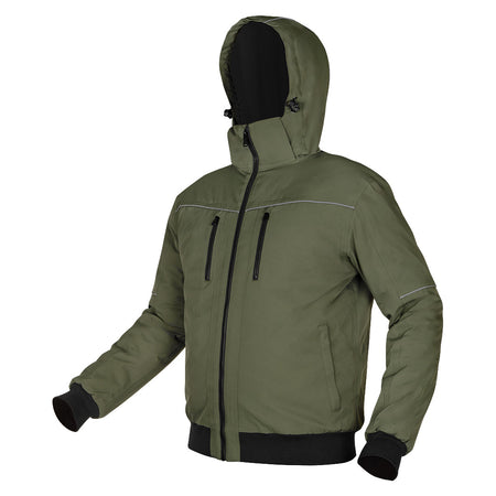 Zateplená bunda s kapucňou OUTDOOR, zelená, veľkosť XXL od NEO TOOLS nájdeš na naravis.sk