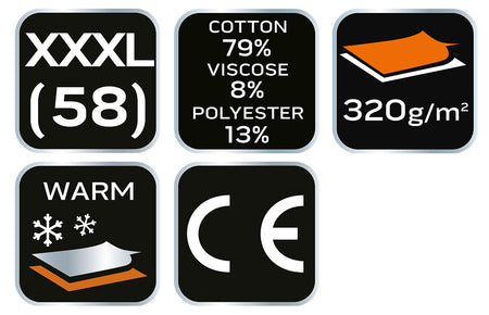 Mikina COMFORT, sivý melír, veľkosť XXXL od NEO TOOLS nájdeš na naravis.sk