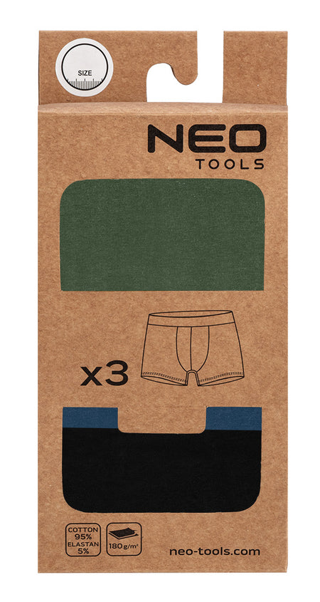 Boxerky basic 2, 3-pack, veľkosť L od NEO TOOLS nájdeš na naravis.sk