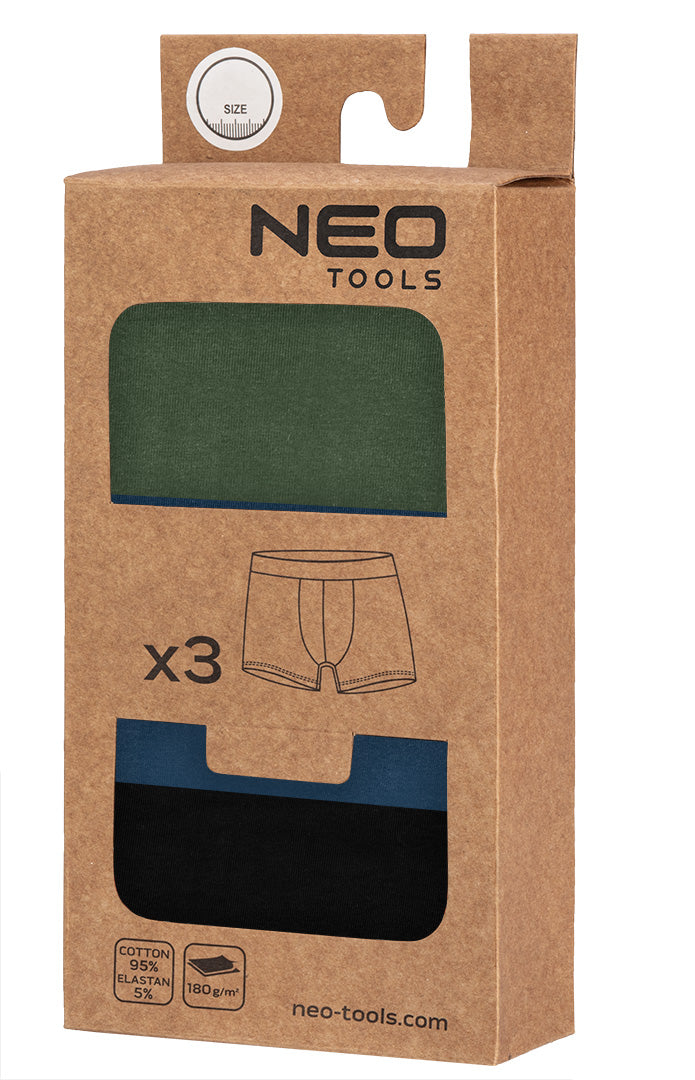 Boxerky basic 2, 3-pack, veľkosť XXL od NEO TOOLS nájdeš na naravis.sk