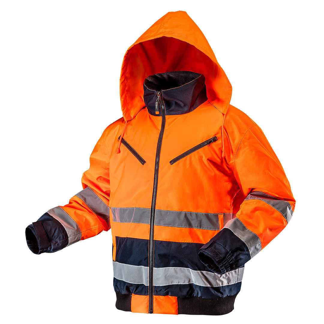 Pracovná bunda výstražná zateplená, oranžová, veľkosť XXXL od NEO TOOLS nájdeš na naravis.sk