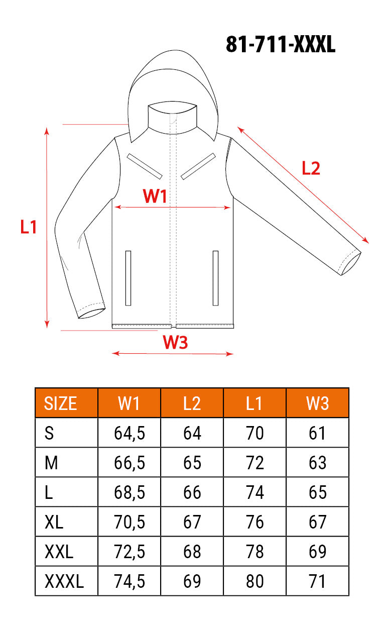 Pracovná bunda výstražná zateplená, oranžová, veľkosť XXXL od NEO TOOLS nájdeš na naravis.sk