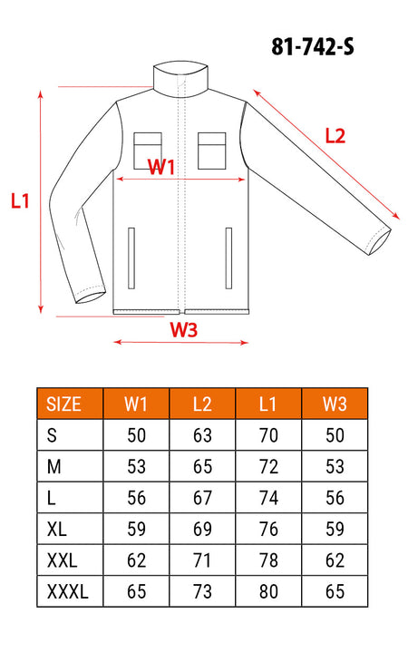 Výstražná bunda 40% polyester, 60% bavlna, 260 g/m², veľkosť S od NEO TOOLS nájdeš na naravis.sk