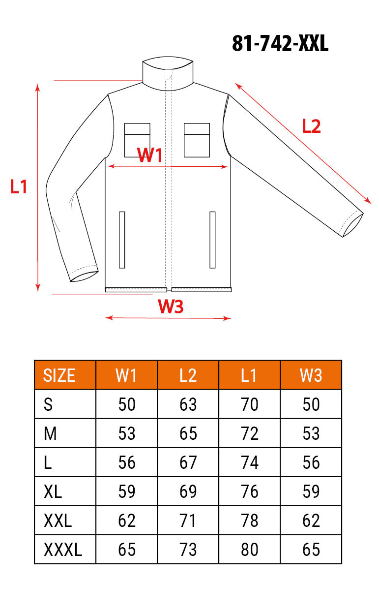 Výstražná bunda 40% polyester, 60% bavlna, 260 g/m², veľkosť XXL od NEO TOOLS nájdeš na naravis.sk