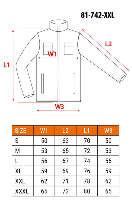 Výstražná bunda 40% polyester, 60% bavlna, 260 g/m², veľkosť XXL od NEO TOOLS nájdeš na naravis.sk