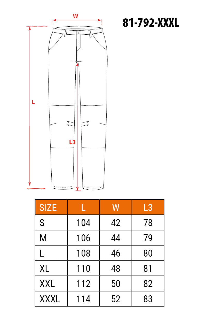 Výstražné nohavice 40% polyester, 60% bavlna, 260 g/m², veľkosť XXXL od NEO TOOLS nájdeš na naravis.sk