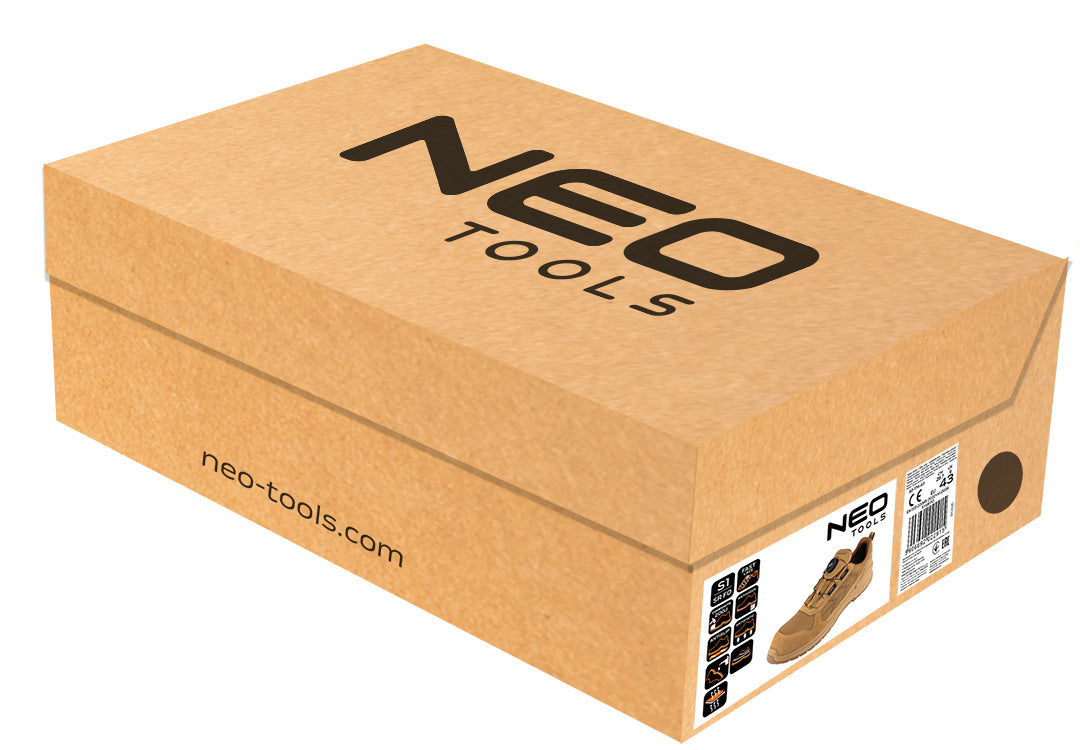 S1 SR FO pracovná obuv, viazanie káblov s gombíkom, veľkosť 47 od NEO TOOLS nájdeš na naravis.sk