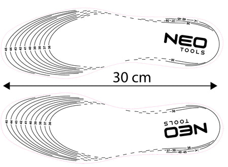 Vložky do topánok z aktívneho karbónu, strihateľné 36-45 od NEO TOOLS nájdeš na naravis.sk