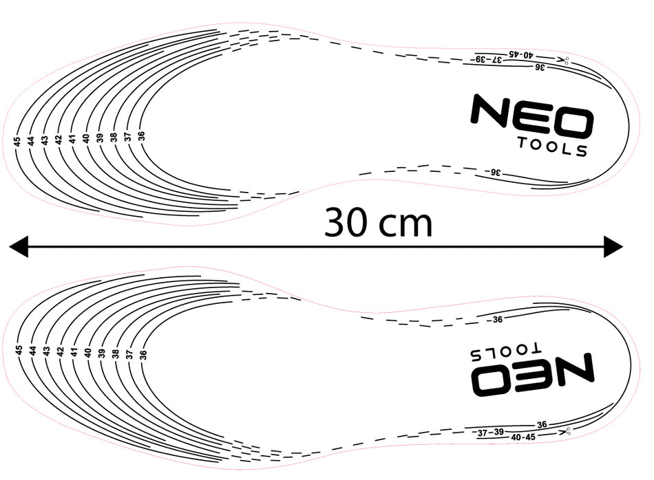 Vložky do topánok z aktívneho karbónu, strihateľné 36-45 od NEO TOOLS nájdeš na naravis.sk