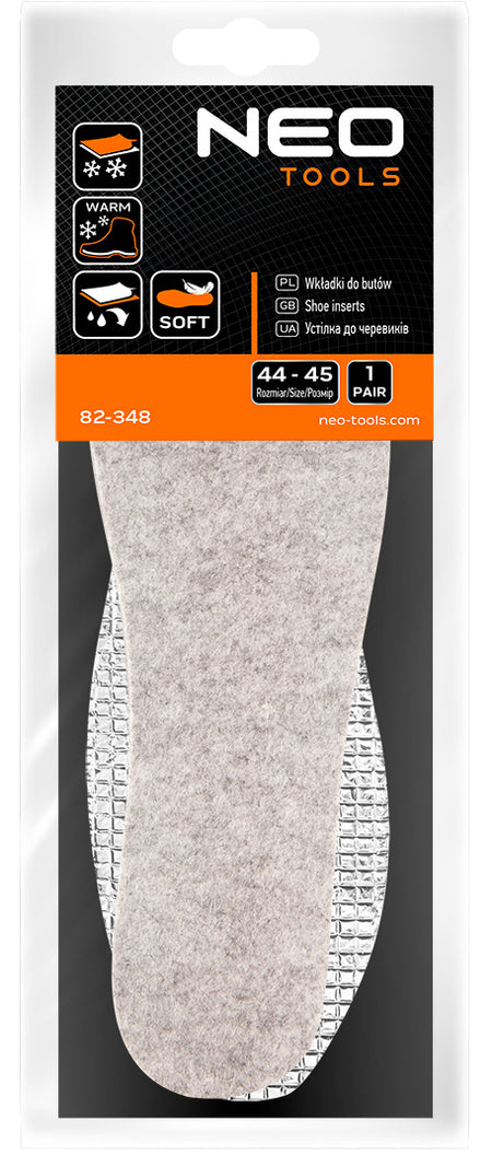 Tepelné komfortné vložky do topánok, veľkosť 44-45 od NEO TOOLS nájdeš na naravis.sk