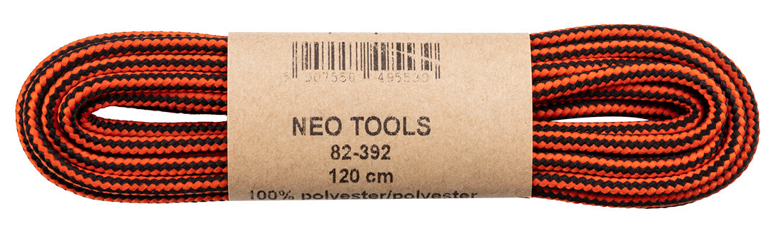 Šnúrky do pracovných topánok 120 cm, oranžovo-čierné od NEO TOOLS nájdeš na naravis.sk