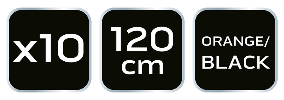 Šnúrky do pracovných topánok 120 cm, oranžovo-čierné od NEO TOOLS nájdeš na naravis.sk