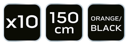 Šnúrky do pracovných topánok 150 cm, oranžovo-čierné od NEO TOOLS nájdeš na naravis.sk