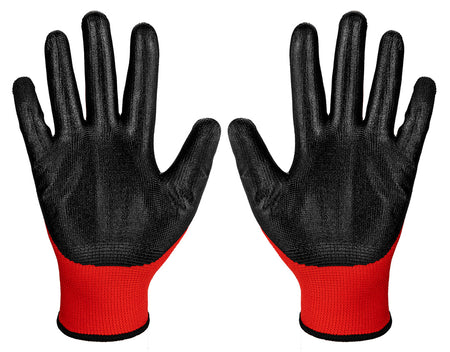 Pracovné rukavice, polyester s latexovým povlakom (hladké), kat. 1, veľkosť 9 od TOPEX nájdeš na naravis.sk