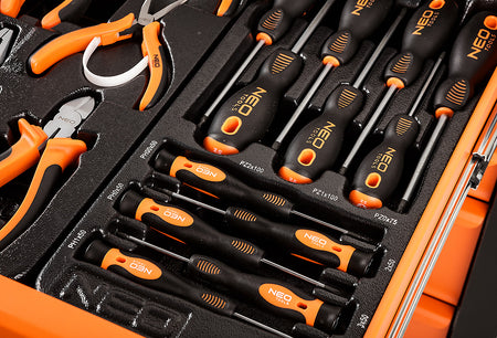 Dielenská skriňa, 5 zásuviek + 117 nástrojov od NEO TOOLS nájdeš na naravis.sk