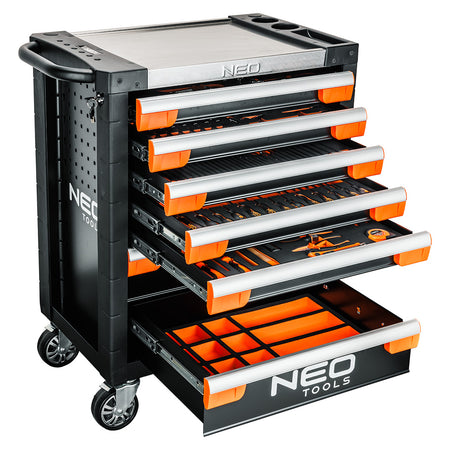 Skriňa na náradie 7 zásuviek PRO s príslušenstvom, 330 nástrojov od NEO TOOLS nájdeš na naravis.sk