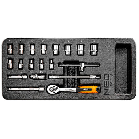 Nástrčné kľúče 1/4", súprava 19 ks od NEO TOOLS nájdeš na naravis.sk