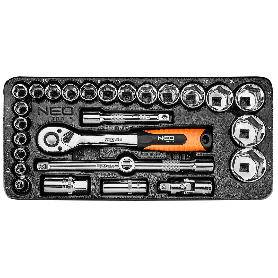 Nástrčné kľúče 1/2", súprava 27 ks, vložiť od NEO TOOLS nájdeš na naravis.sk