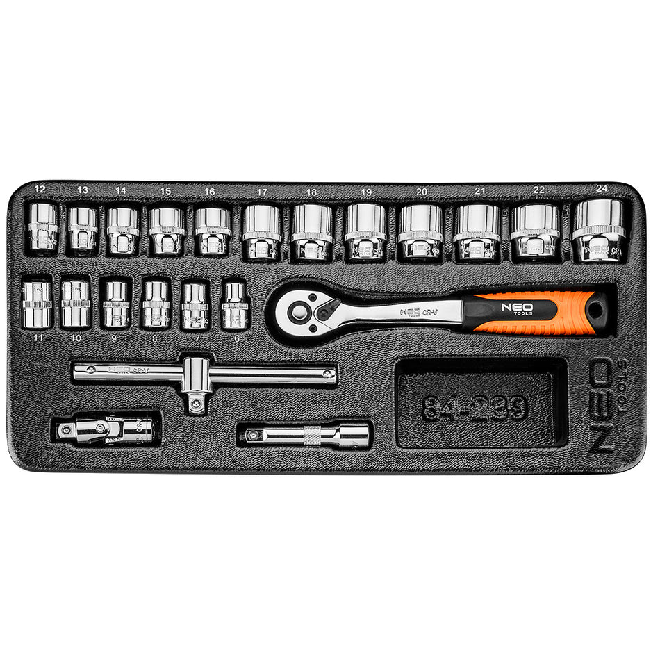 Nástrčné kľúče 3/8", súprava 22 ks od NEO TOOLS nájdeš na naravis.sk