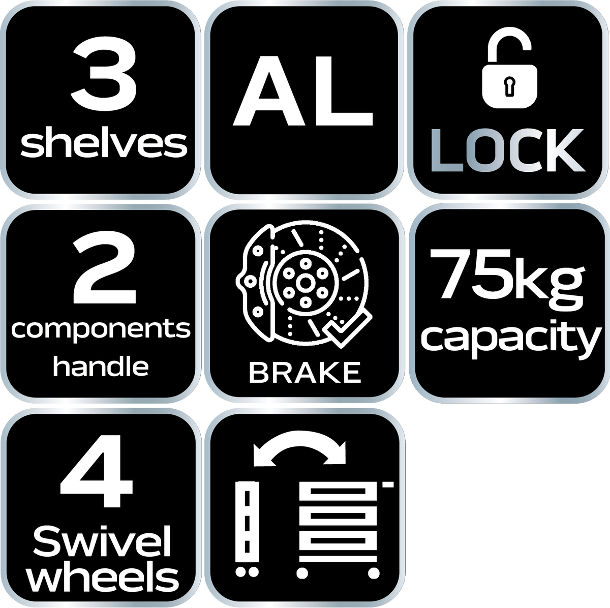 Skladací vozík 75 kg s organizérom od NEO TOOLS nájdeš na naravis.sk