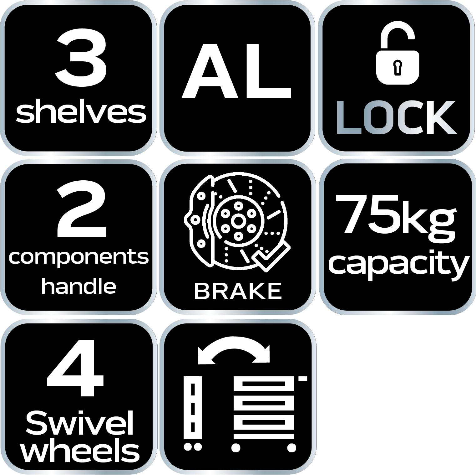 Skladací vozík 75 kg s organizérom od NEO TOOLS nájdeš na naravis.sk