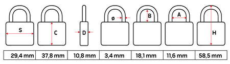 Visiaci zámok na kufor 58 × 30 × 13 mm od NEO TOOLS nájdeš na naravis.sk