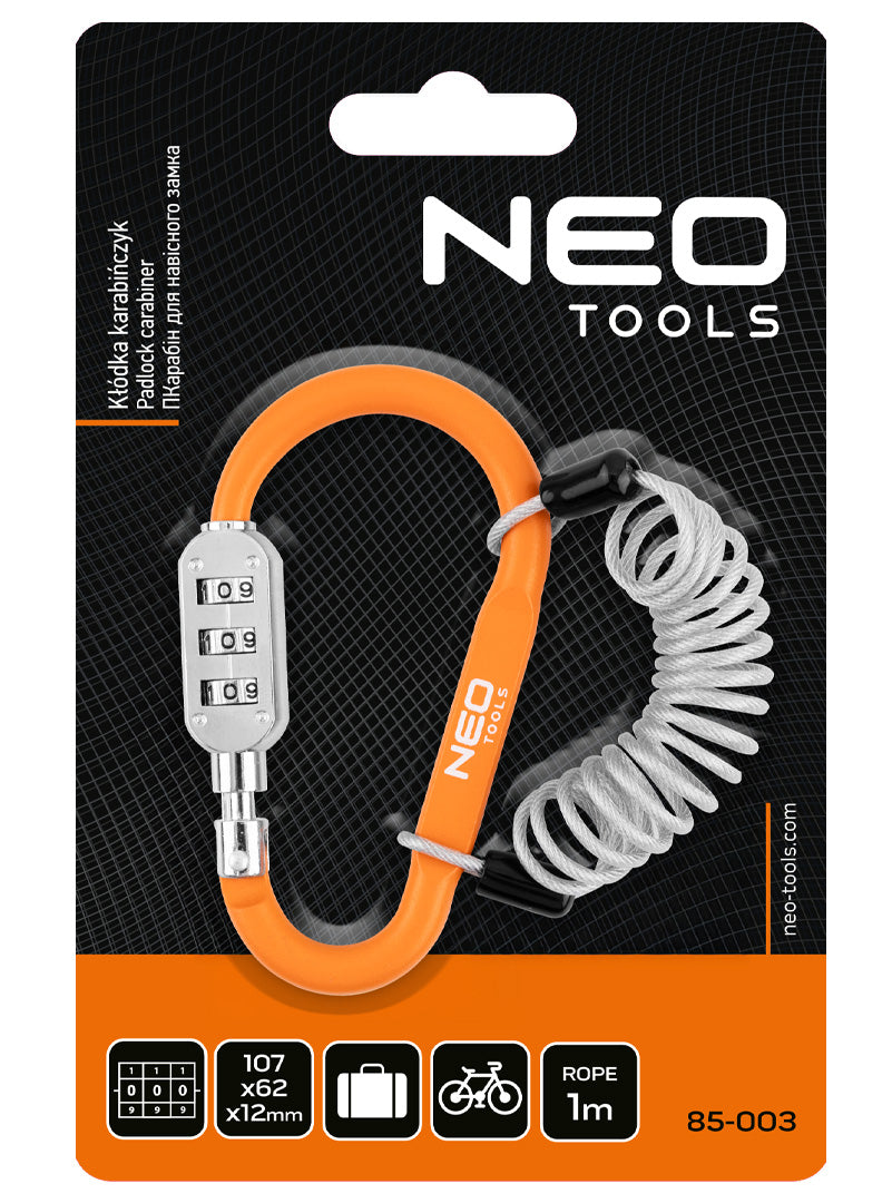 Zapínanie na karabínku - kód 110 × 62 × 12 mm od NEO TOOLS nájdeš na naravis.sk
