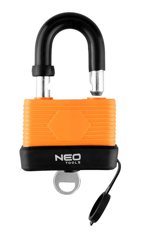 Vodotesný visiaci zámok, laminovaný gumový kryt. 65 mm od NEO TOOLS nájdeš na naravis.sk